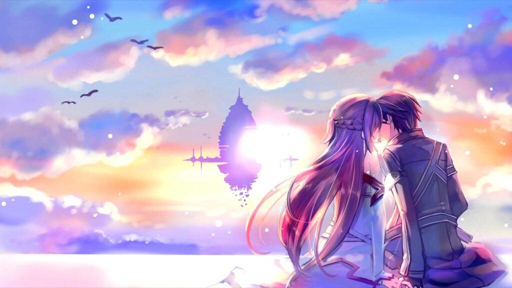 Điểm nhấn rực rỡ, tươi tắn của hình nền Anime tình yêu này sẽ tỏa sáng trên màn hình máy tính của bạn. Lấy cảm hứng từ những bộ phim hoạt hình tiếng Nhật tuyệt vời, hình ảnh này sẽ tạo nên một không gian tuyệt vời cho những trái tim đang yêu nhau. Hãy chiêm ngưỡng ngay!