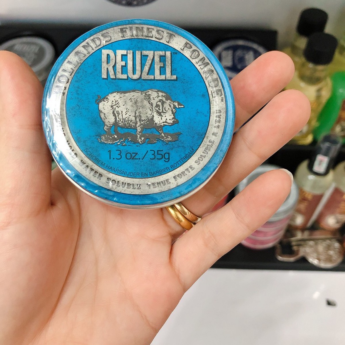 Sáp vuốt tóc Pomade Reuzel Blue gốc nước