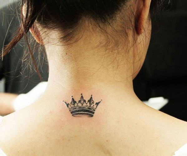 mini crown tattoo
