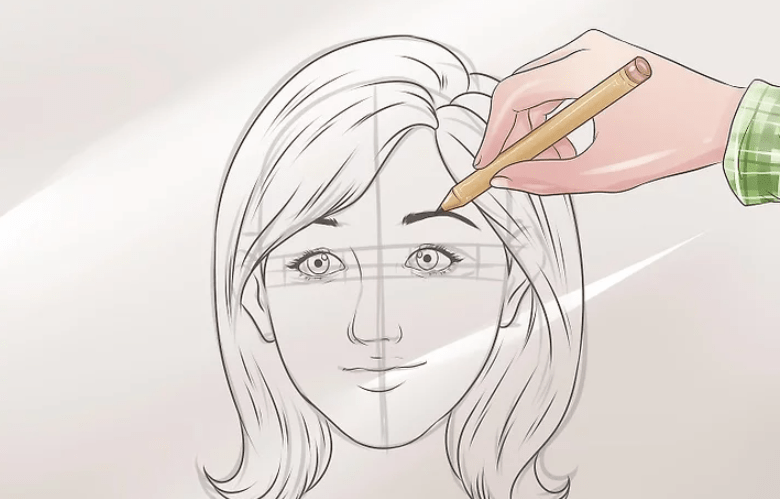 Cách vẽ khuôn mặt  TRUNG TÂM MỸ THUẬT MS
