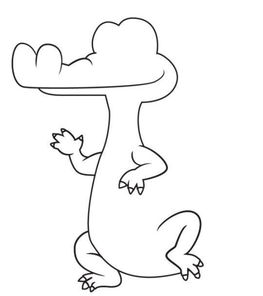 How to draw a Crocodile for kids  drawingsforkidsnet