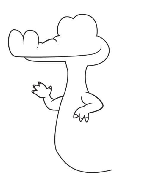 vẽ con cá sấu 5