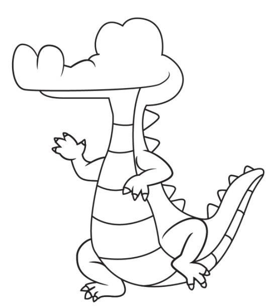 vẽ con cá sấu 8