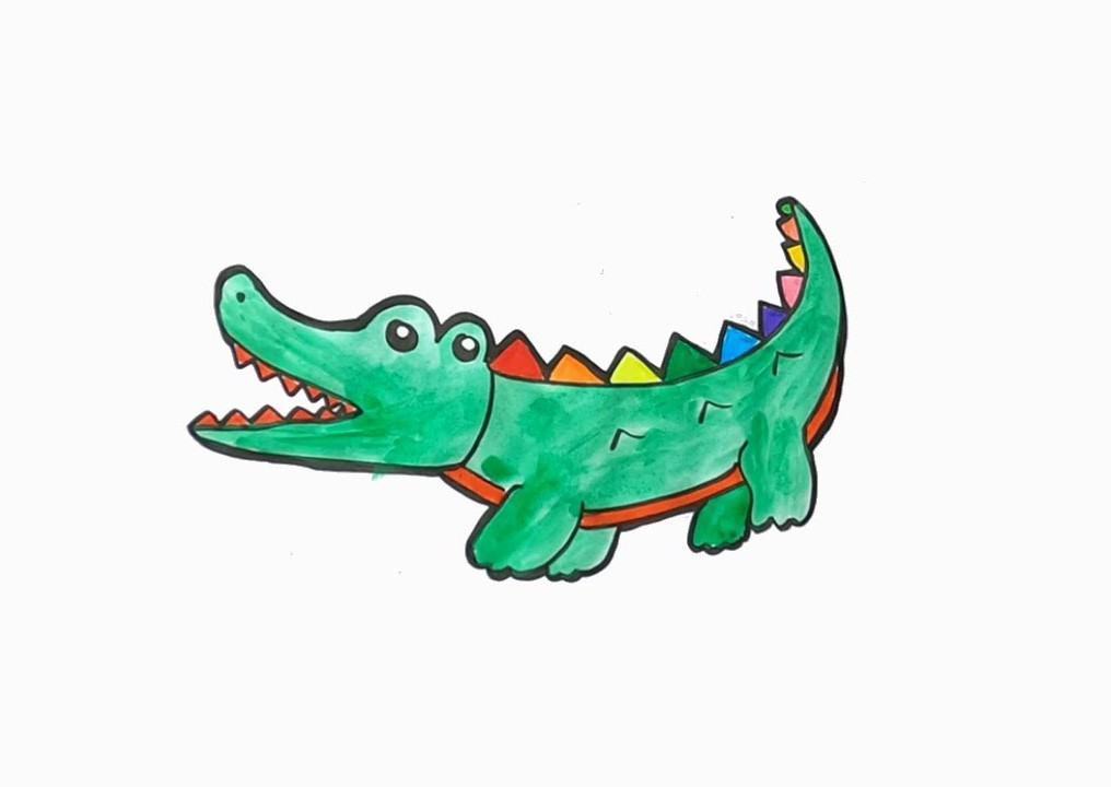 Hướng dẫn cách vẽ CON CÁ SẤU  Tô màu con Cá Sấu  How to draw a Crocodile   YouTube