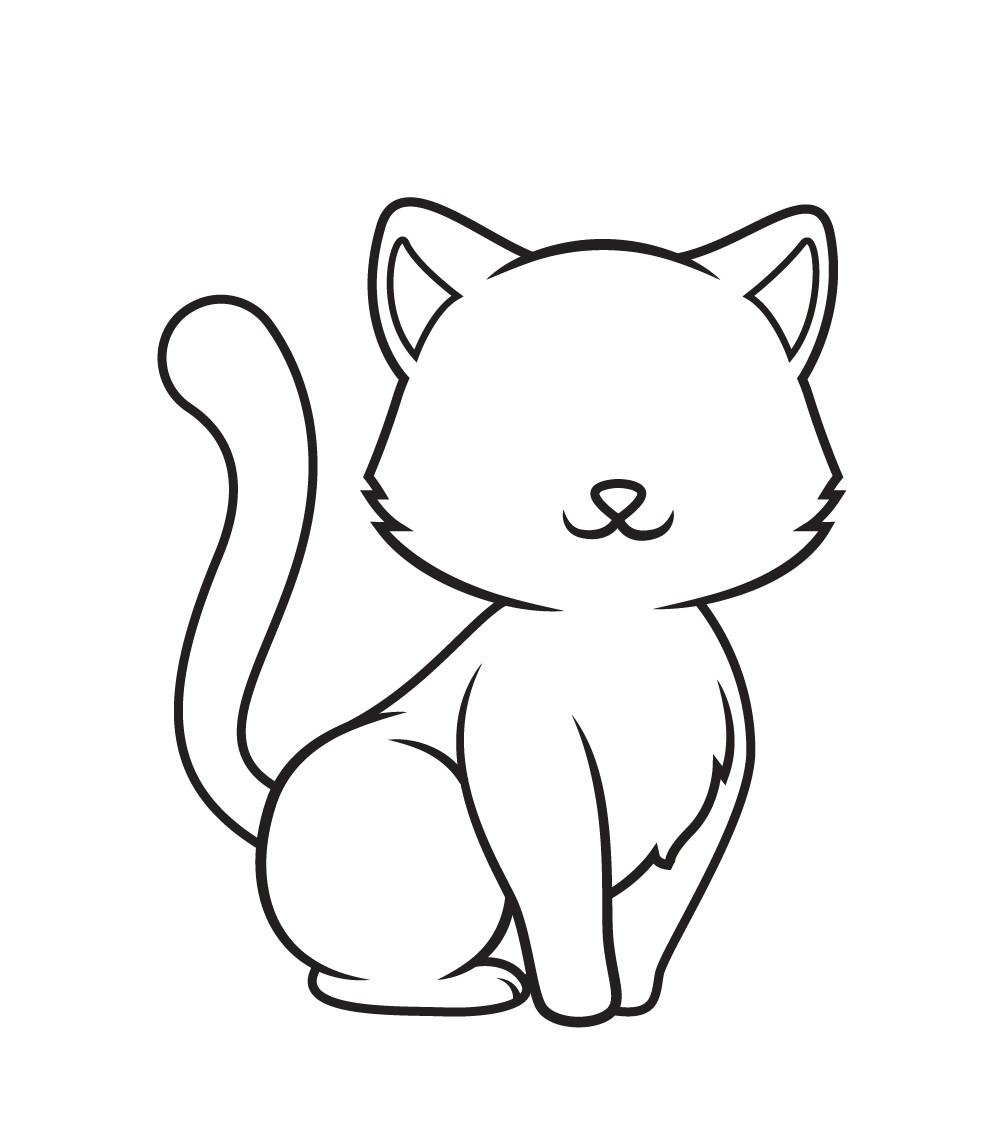 Cách vẽ con mèo đơn giản cute đẹp nhất [Hình vẽ mẫu con mèo cute] - TRƯỜNG  THPT TRẦN HƯNG ĐẠO