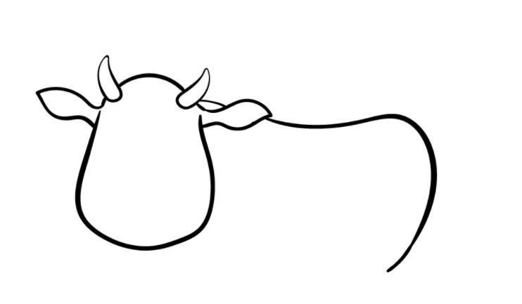 Tranh tô màu con bò đơn giản đẹp nhất cho bé tập tô