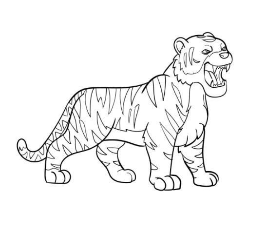 vẽ 7 con hổ