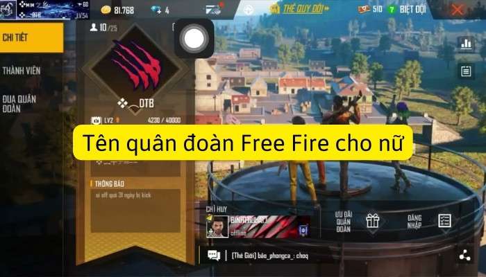 360+ Tên Quân Đoàn Free Fire Đẹp Cho Nam, Nữ Bao Ngầu, Chất - Trần Hưng Đạo