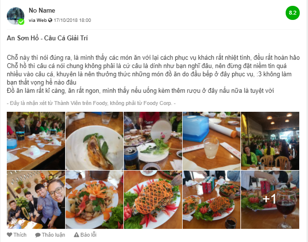 6. Review nhà hàng An Sơn Hồ Đà Lạt 