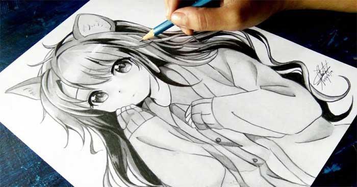 Cách vẽ anime đơn giản [Vẽ mắt anime nam, vẽ anime nữ] bằng bút ...