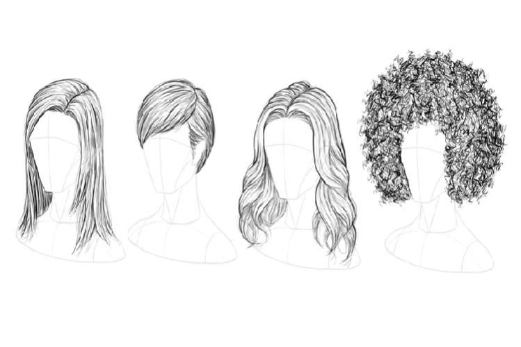 Cách vẽ tóc nam và cách vẽ tóc nữ đẹp đơn giản như   NgonAZ