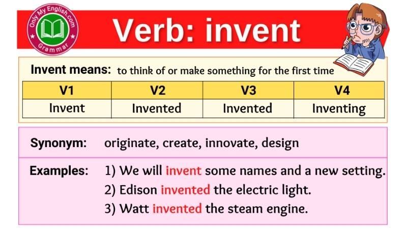 Có những từ liên quan nào khác với danh từ invent?