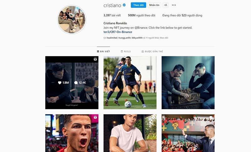 Ronaldo có 5 tỷ người theo dõi trên mạng xã hội