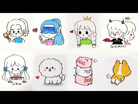 vẽ hình anime cute – Cách vẽ hình cute dễ thương đơn giản | vẽ hình icon | vẽ  hình chibi #47 - TRƯỜNG THPT TRẦN HƯNG ĐẠO