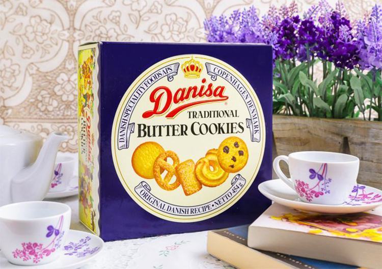 Bánh quy bơ Danisa sang trọng, phù hợp làm hộp bánh biếu Tết