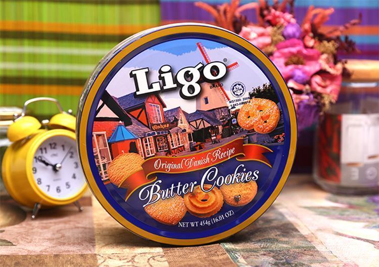 Hộp bánh quy bơ Ligo thích hợp làm hộp bánh Tết biếu ông bà