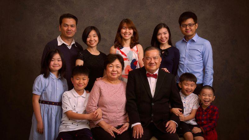Concept chụp ảnh gia đình Hàn Quốc đơn giản