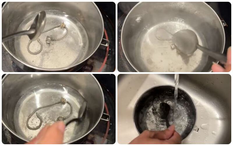 Tẩy bạc bằng hỗn hợp muối và giấm