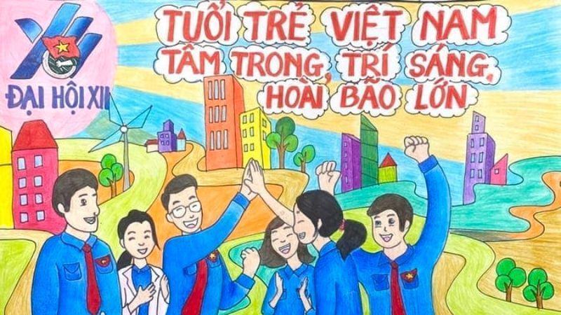 Vẽ tranh đẹp chào mừng ngày thành lập Đoàn TNCS Hồ Chí Minh