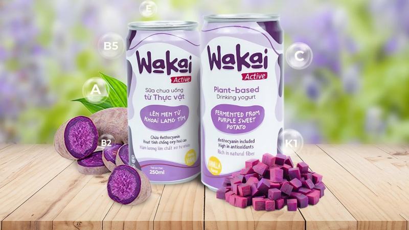Sữa chua uống Wakai Active hương vani thơm ngon, dễ uống