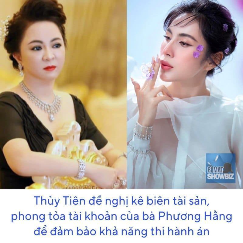 Ca sĩ Thủy Tiên đề nghị kê biên tài sản bà Phương Hằng - TRẦN HƯNG ĐẠO