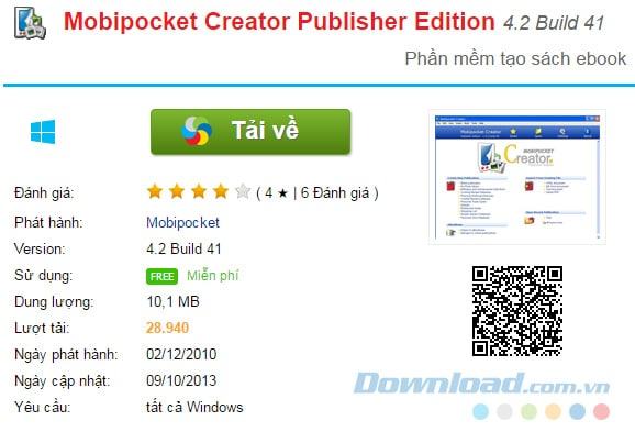 Cách chuyển file PDF thành PRC bằng phần mềm Mobipocket Creator