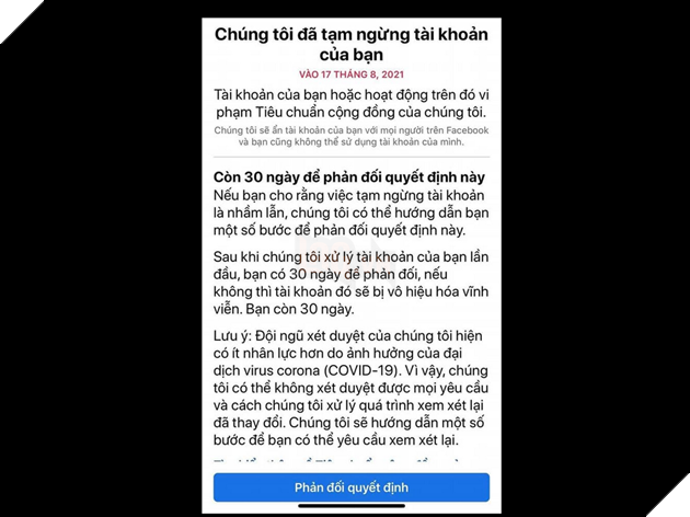 Hàng loạt tài khoản Facebook tại Việt Nam bị khóa trong đêm |  Công nghệ |  Thiếu niên