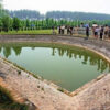 Hồ hình bán nguyệt - nơi phát hiện lăng mộ hoàng gia cổ (Ảnh: Sohu)